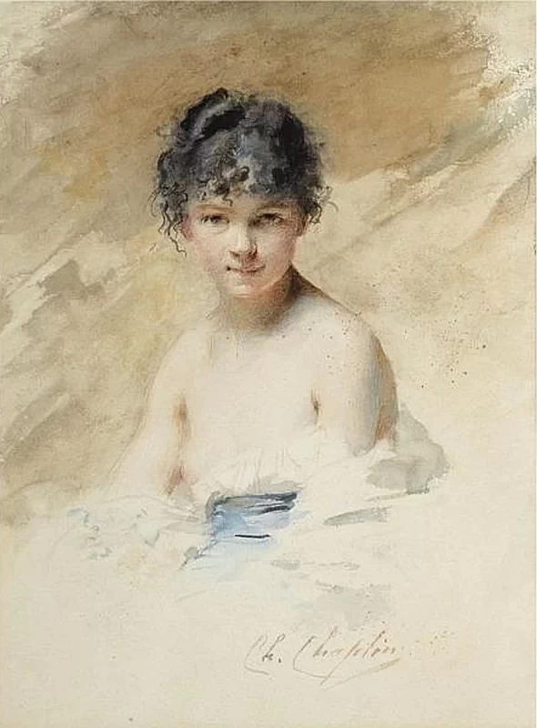 Charles Joshua Chaplin - Ritratto di giovane ragazza